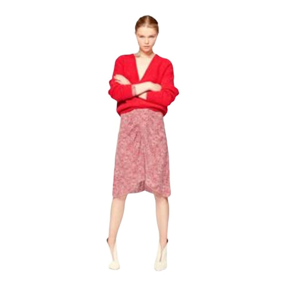 Women's Red V-Neck Sweater